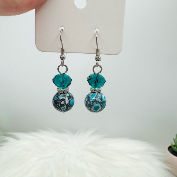 Multicolored Beaded Earrings Style 1 - Picture 3 of 3